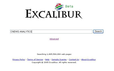 Excalibur Web Search